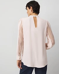 Lace + Crepe Blouse