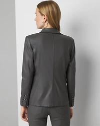 WHBM® Petite Coated Denim Studio Blazer