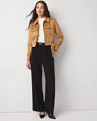Faux Suede Moto Jacket