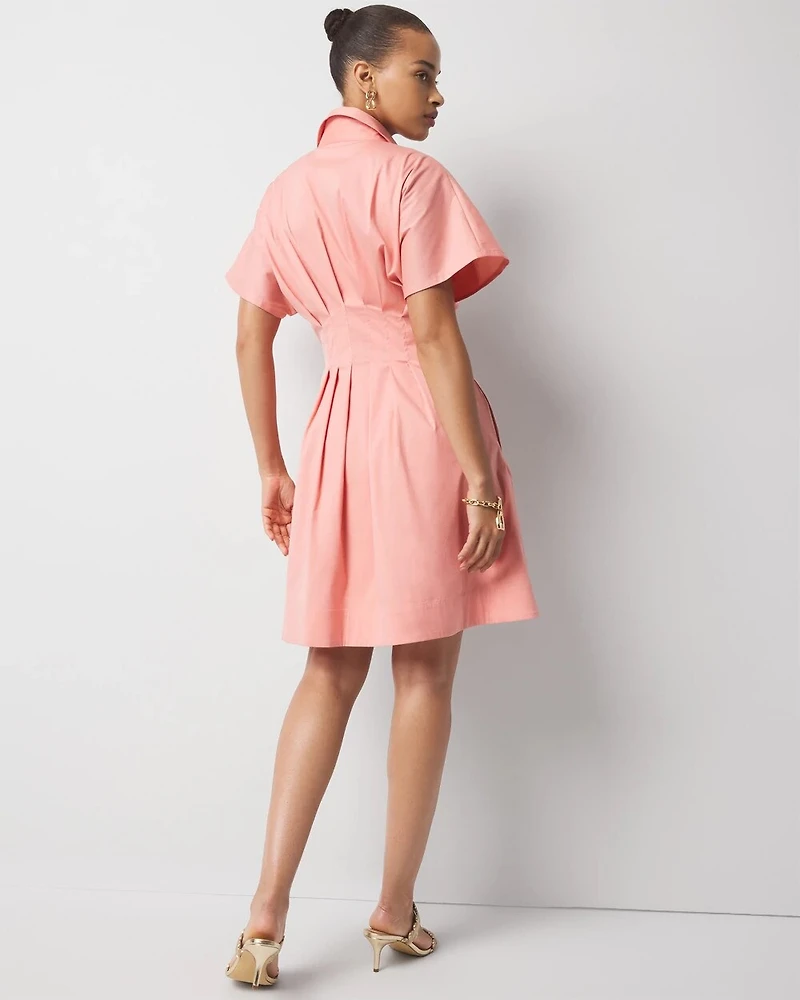 Poplin Corset Shirt Dress
