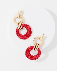 Seed Bead Drop Earrings