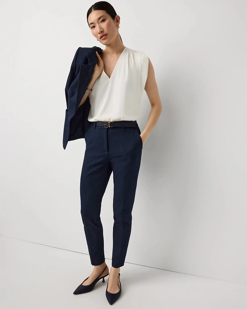 Denim-Look Elle Slim Ankle Pant