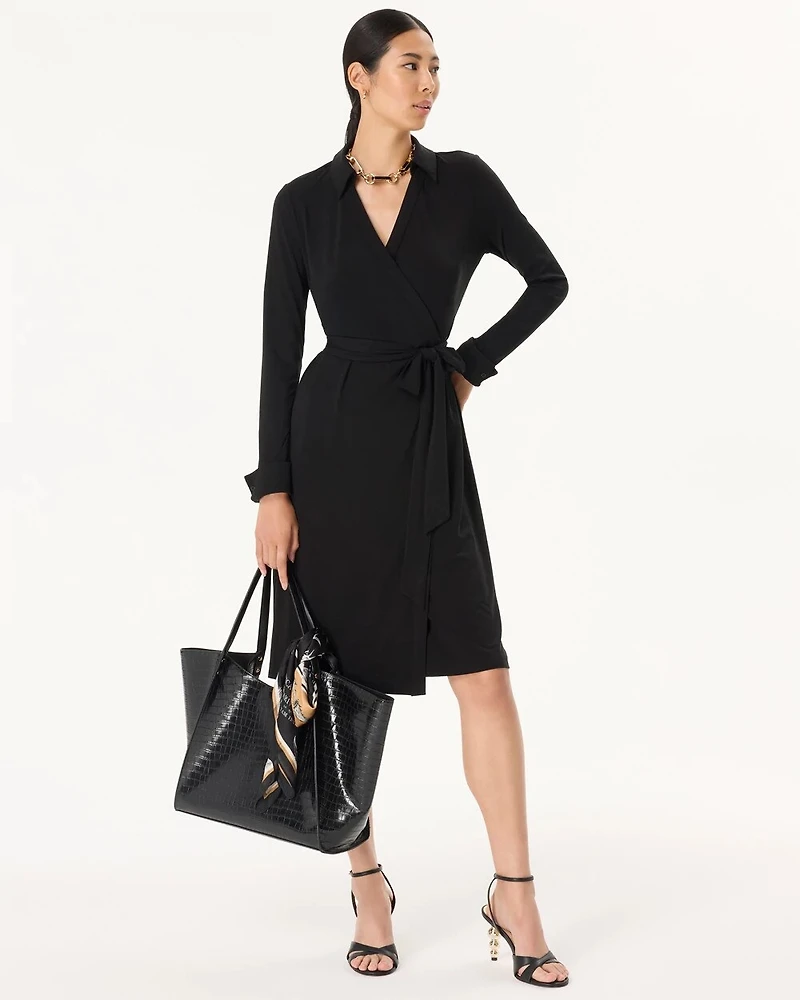 Collared Wrap Dress
