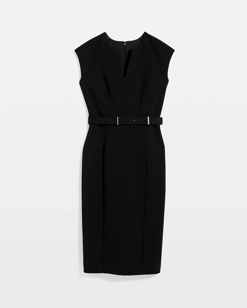Petite Knit Crepe Sheath Dress