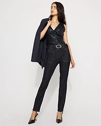 Belted High Rise Skinny Jean