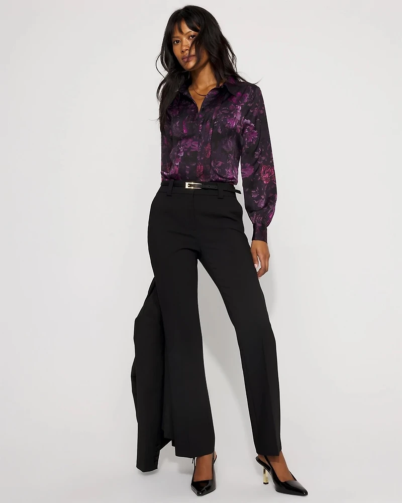 Pintuck Satin Shirt