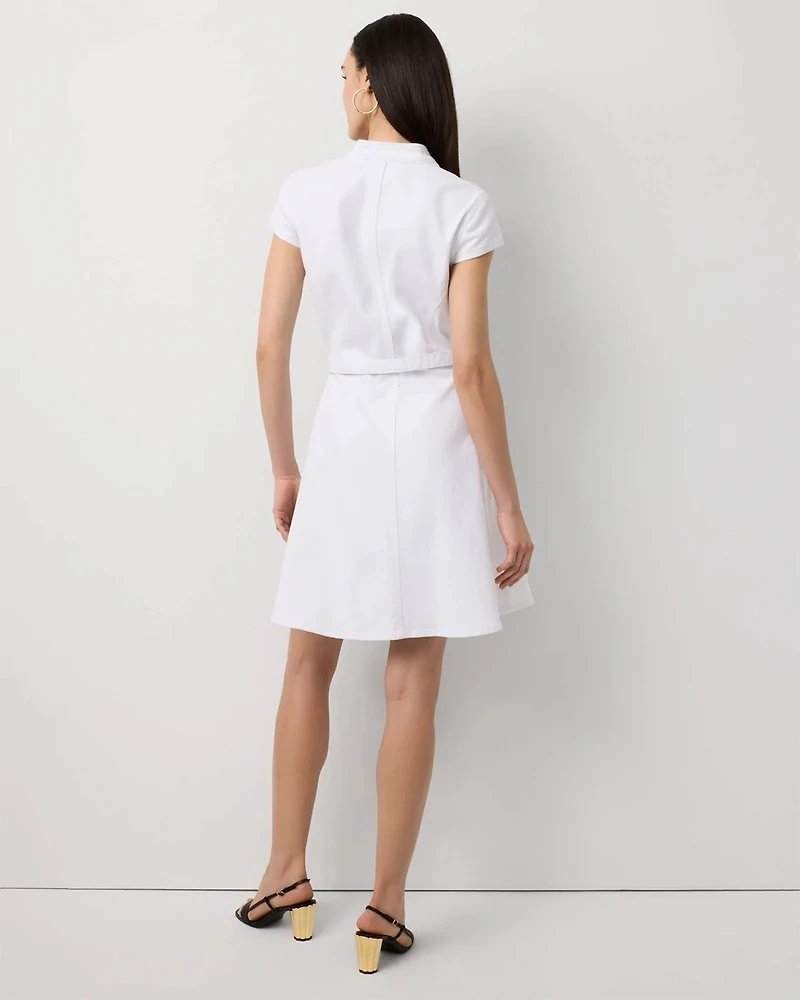 Button Front Denim Dress