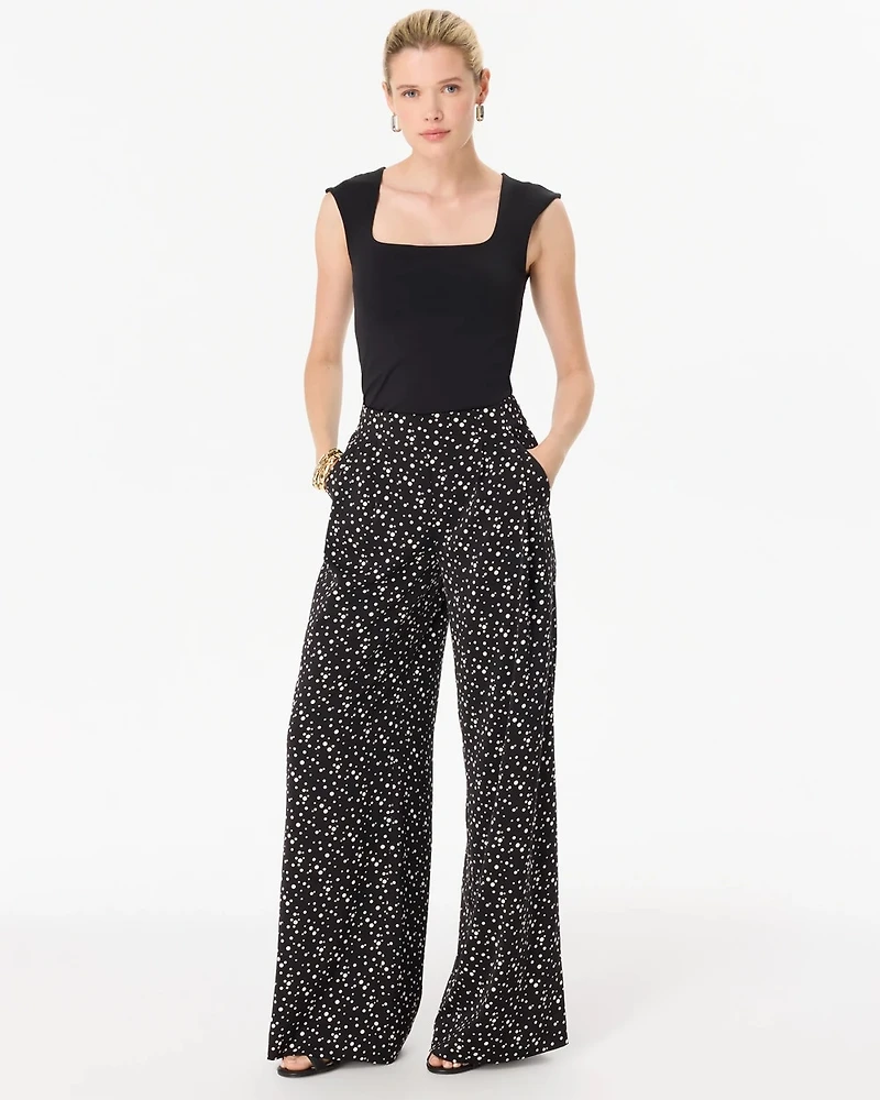 Pleated Wide Leg Pant