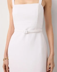 Belted Midi Sheath Dress