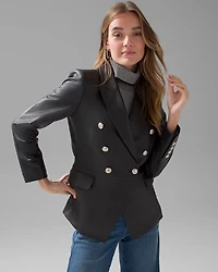 WHBM® Studio Leather Blazer