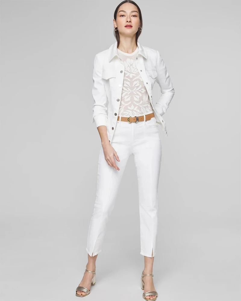 High-Rise Slim With Slit Crop Jeans