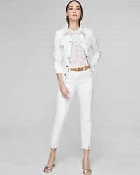 High-Rise Slim With Slit Crop Jeans