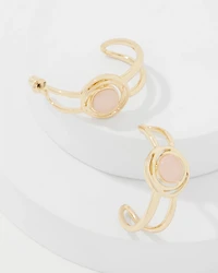 Rose Quartz Hoop Earrings