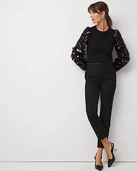 Sequin Blouson Sleeve Top