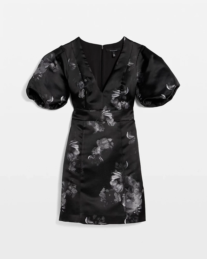 Puff Sleeve Mini Dress