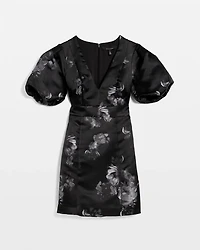 Puff Sleeve Mini Dress