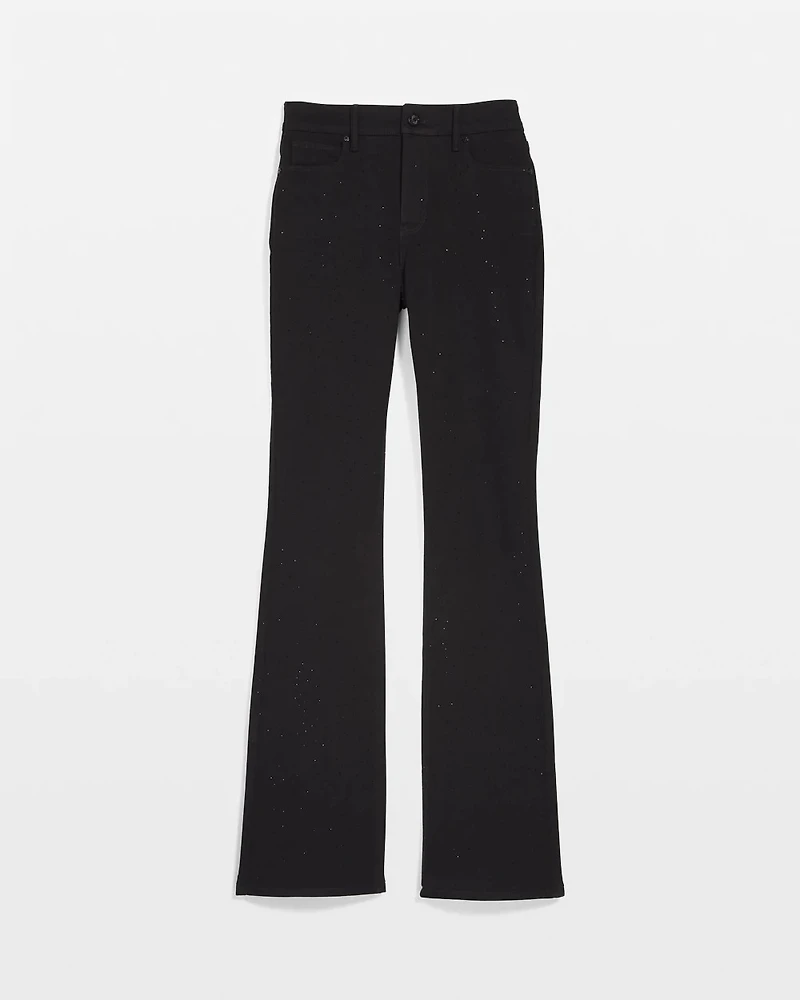 Curvy High-Rise Sculpt Embellished Skinny Flare Jeans
