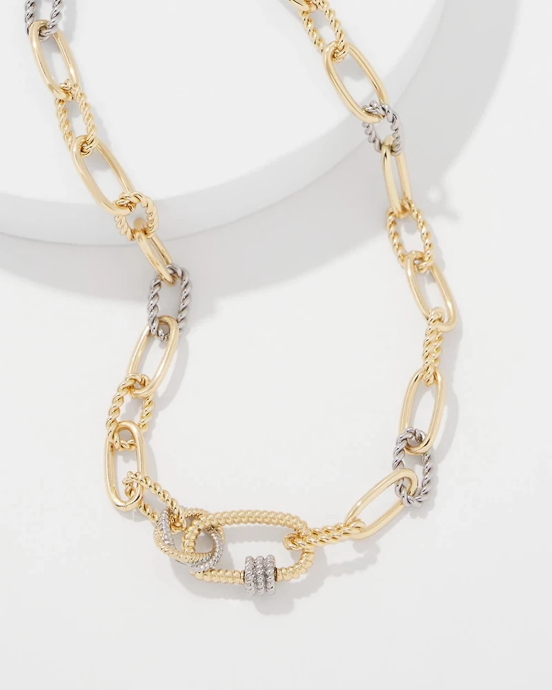 Sculptural Knot Links Necklace