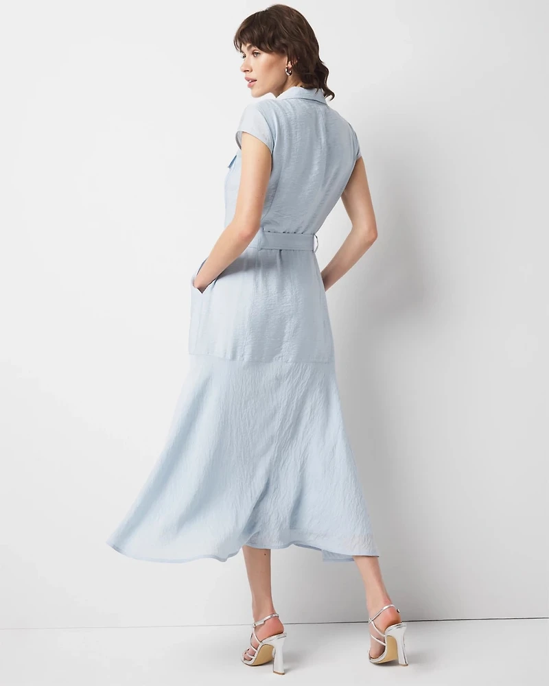 Floral Utility Shirt Dress