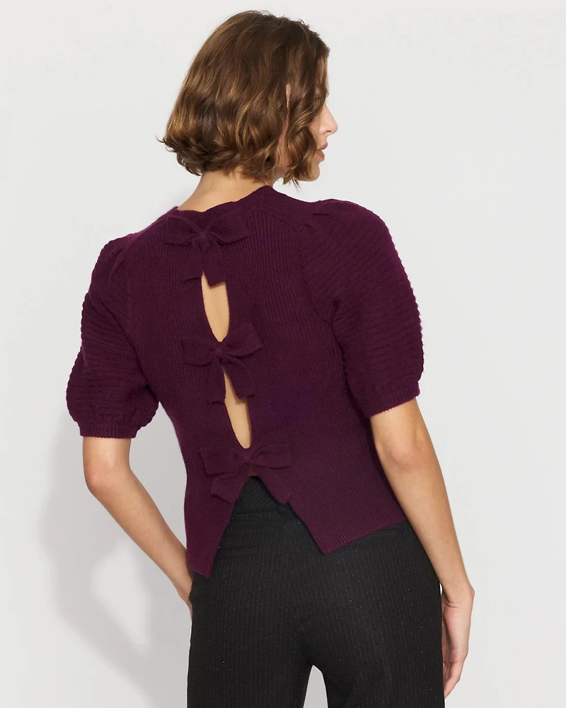 Bow Back Pullover Sweater