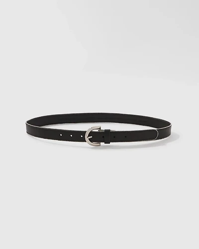 Ball Chain Faux Leather Belt