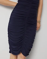 Off-The-Shoulder Ruched Bodycon Dress