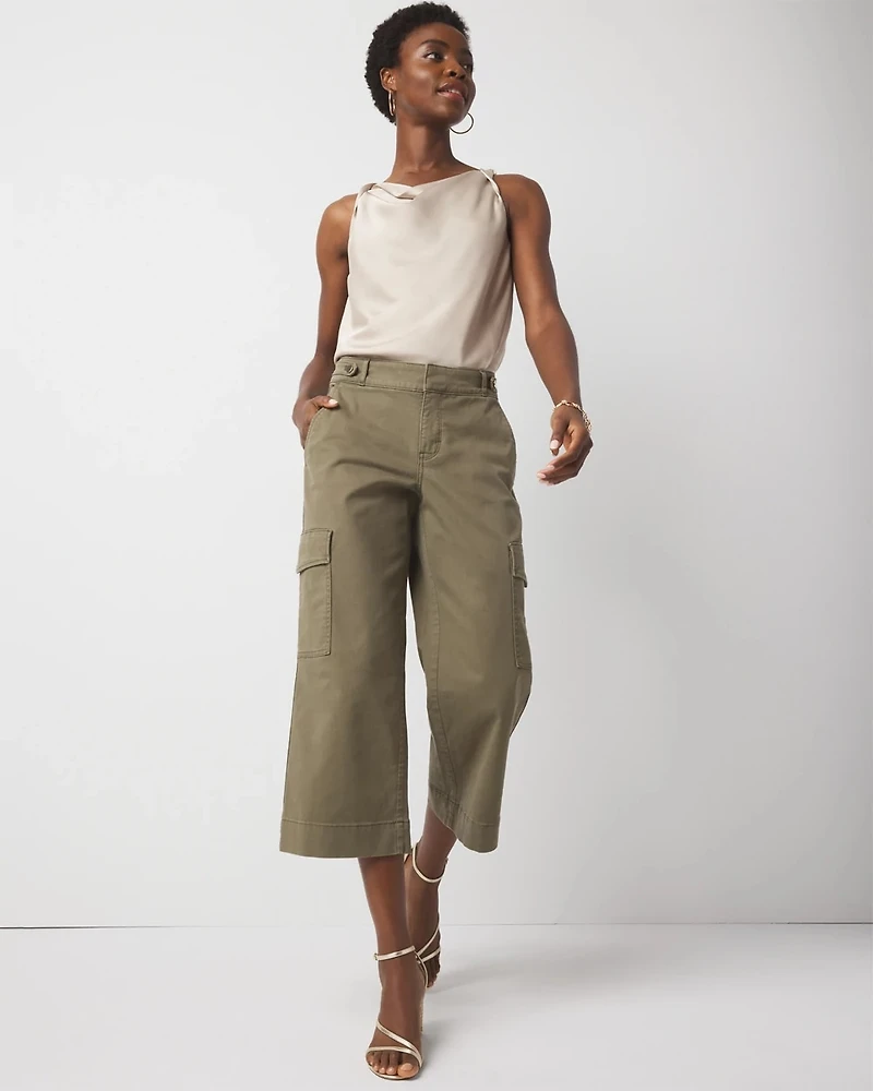 Pret Cargo Wide Leg Cropped Pant