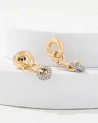 Pavé Rings Linear Earrings