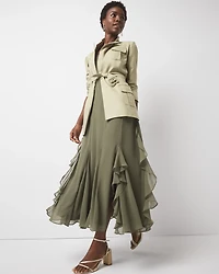 Ruffle Slip Maxi Dress