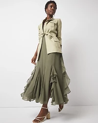 Ruffle Slip Maxi Dress