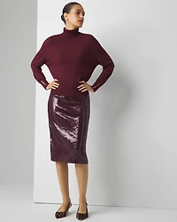 Petite Sequin Midi Skirt