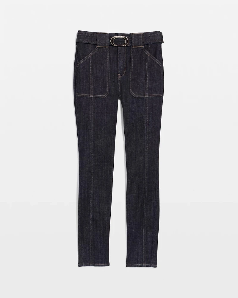 Belted High Rise Skinny Jean