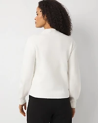 Floral Applique Pullover Sweater