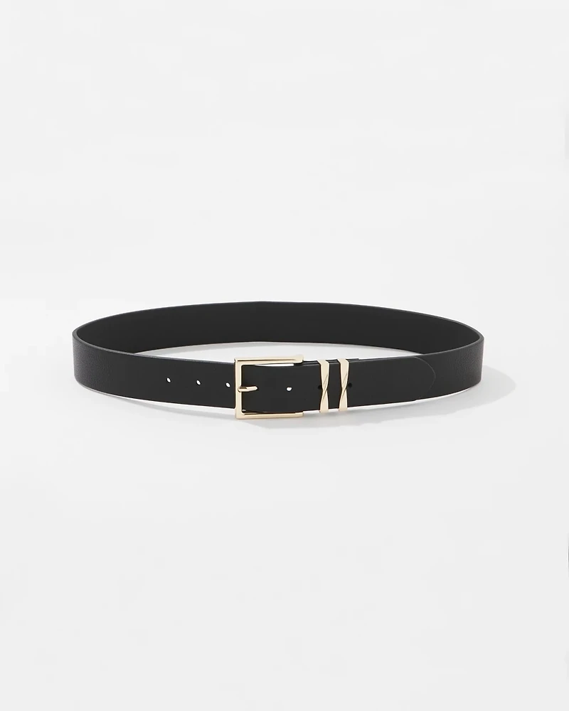Gold Twist Denim Belt