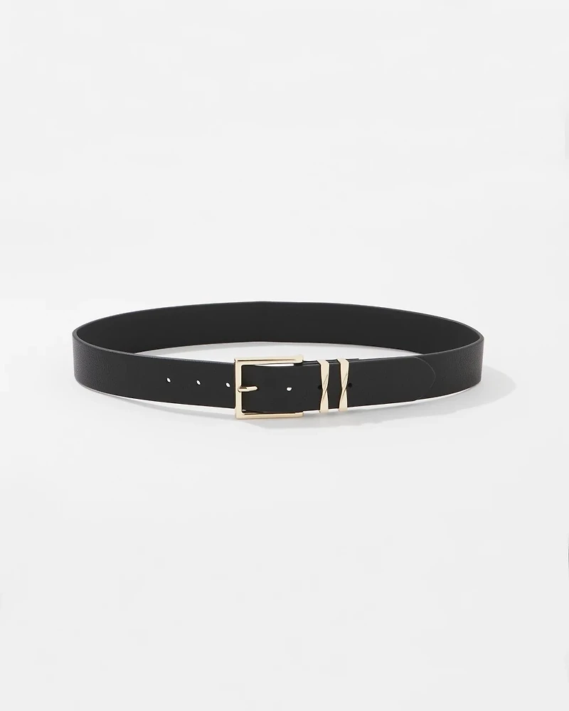 Gold Twist Denim Belt