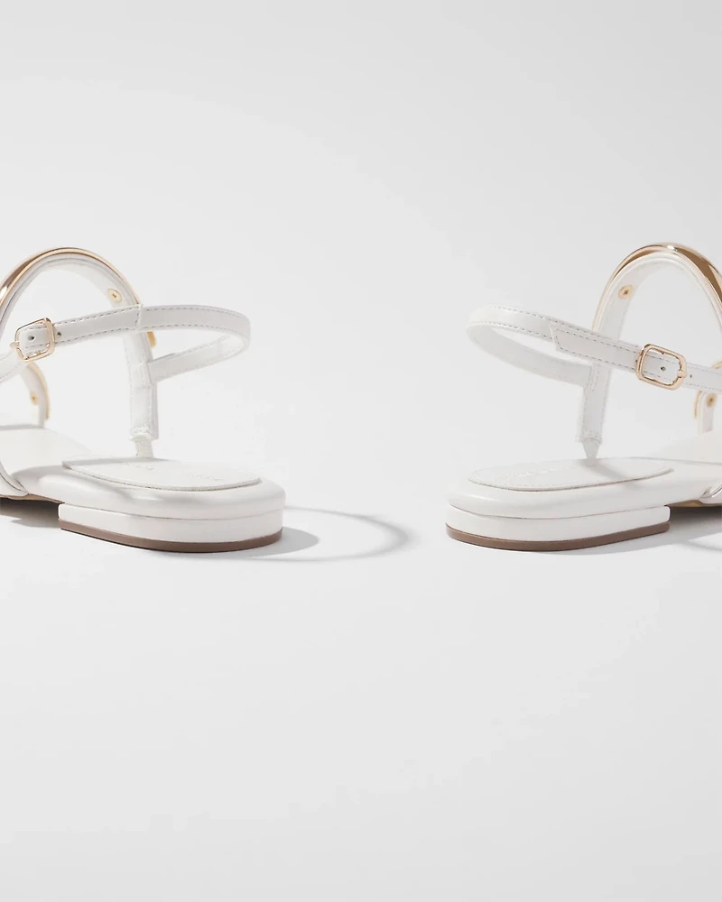 Gold Hardware Flat Sandal