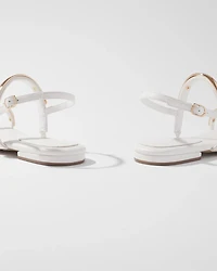 Gold Hardware Flat Sandal