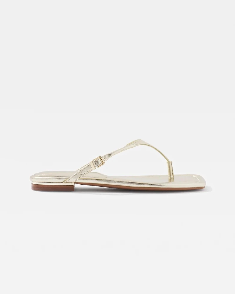 Gold Metallic Heel Sandal