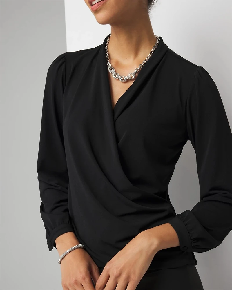 Surplice Knit Blouse