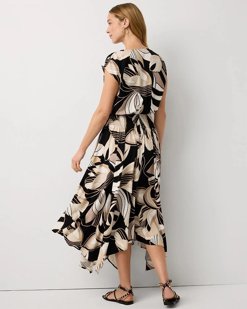 Smocked Waist Midi Dress