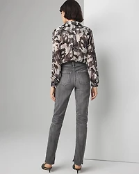 High Rise Byna Slim Jean with Slits