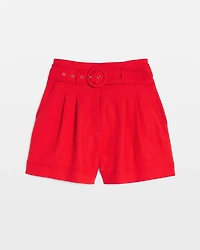 Extra High-Rise Belted Shorts