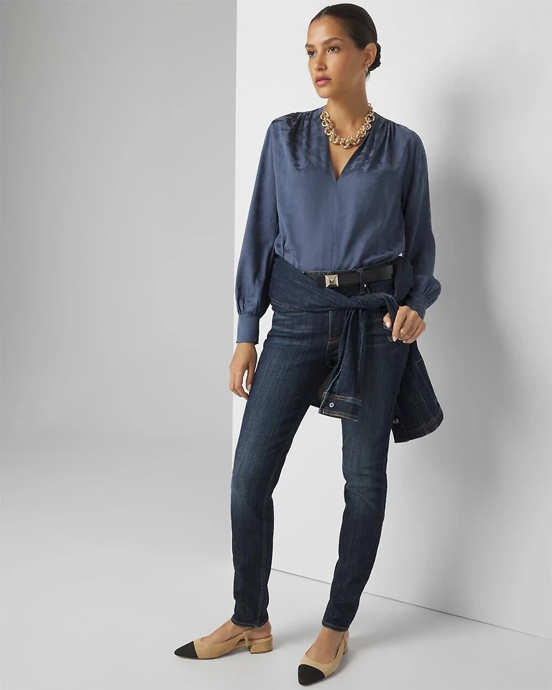 Pleated Shoulder Blouse