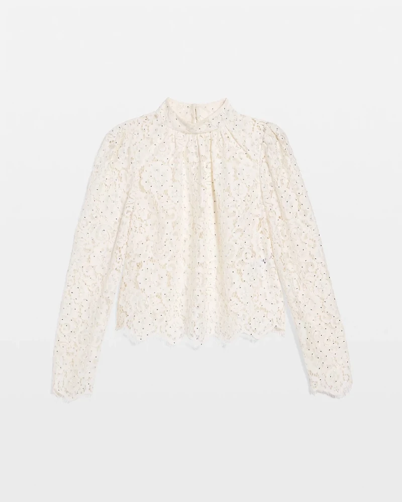 Embellished Lace Top