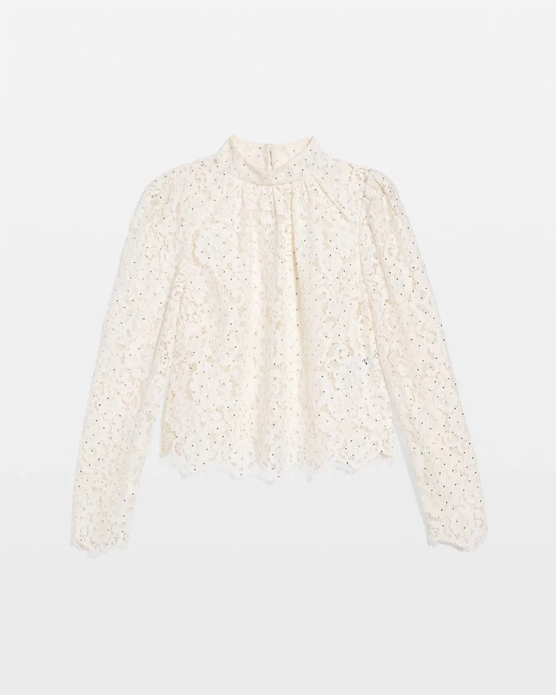 Embellished Lace Top