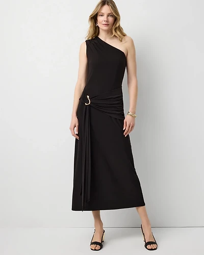 One-Shoulder Matte Jersey Dress