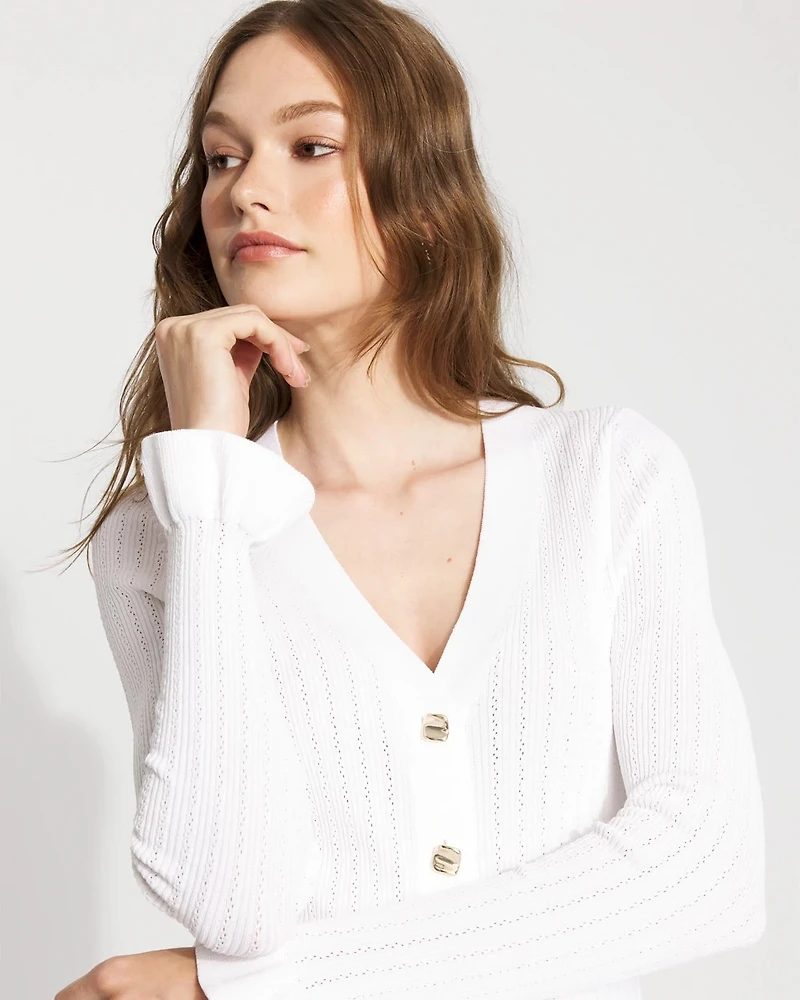 Bell Sleeve Peplum Cardigan Sweater