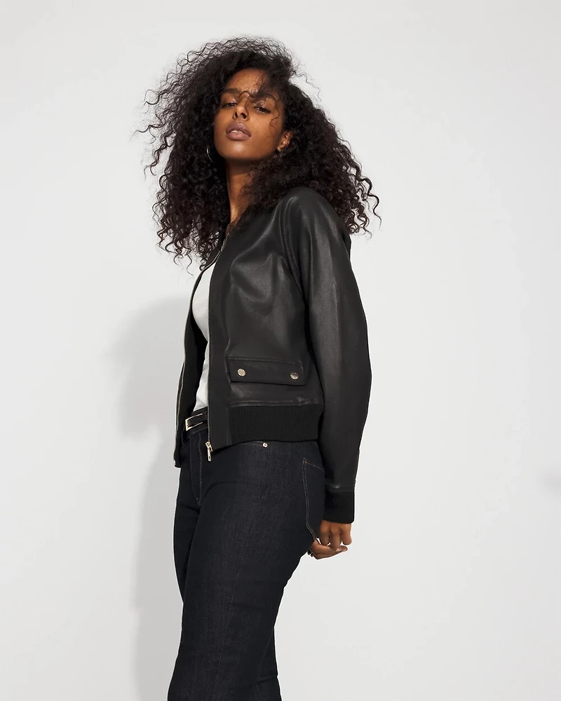 Coated Bomber Jacket