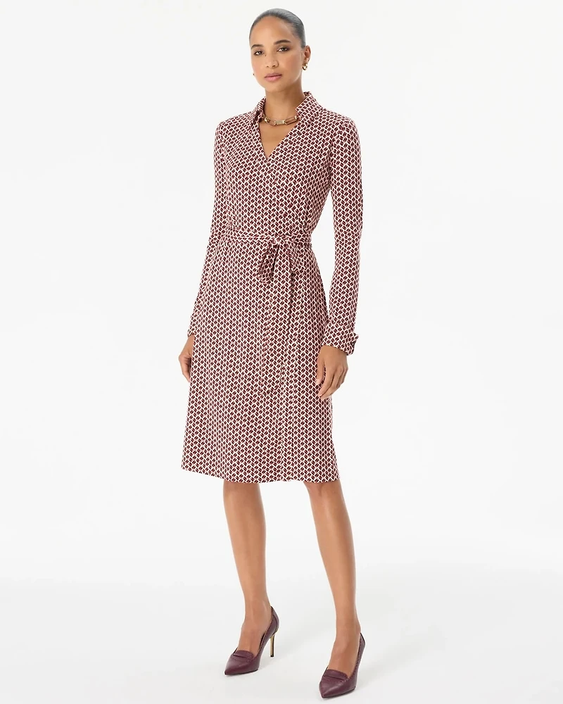 Collared Wrap Dress
