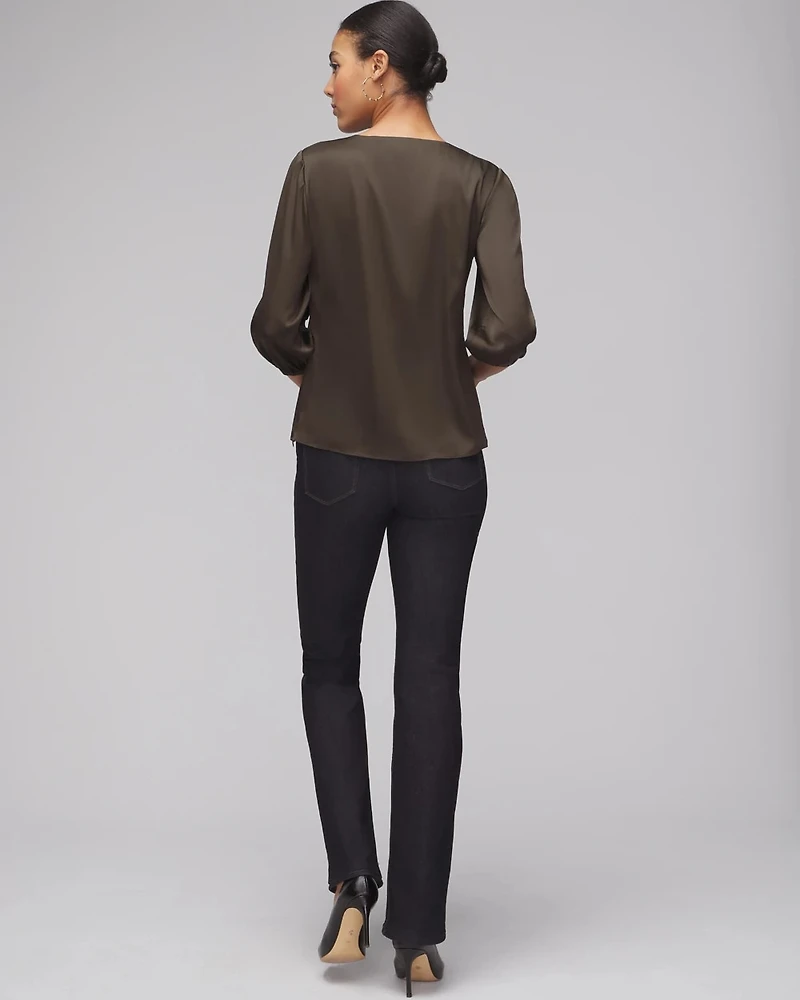 3/4 Sleeve O-Ring Blouse